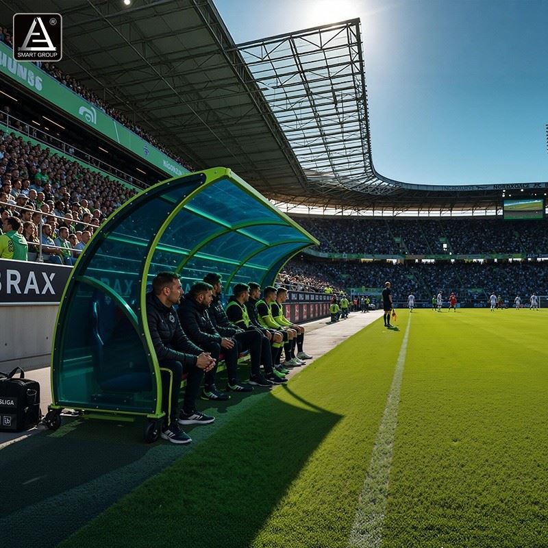 Aluminum Team Shelter For Stadiums - BLS-1-6 high quality